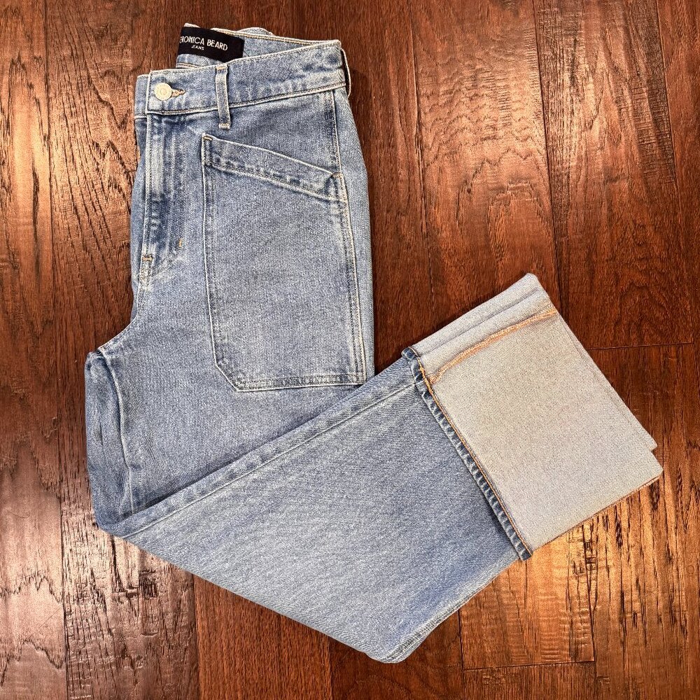 Veronica Beard - Dylan Cuffed Straight-Leg Jean